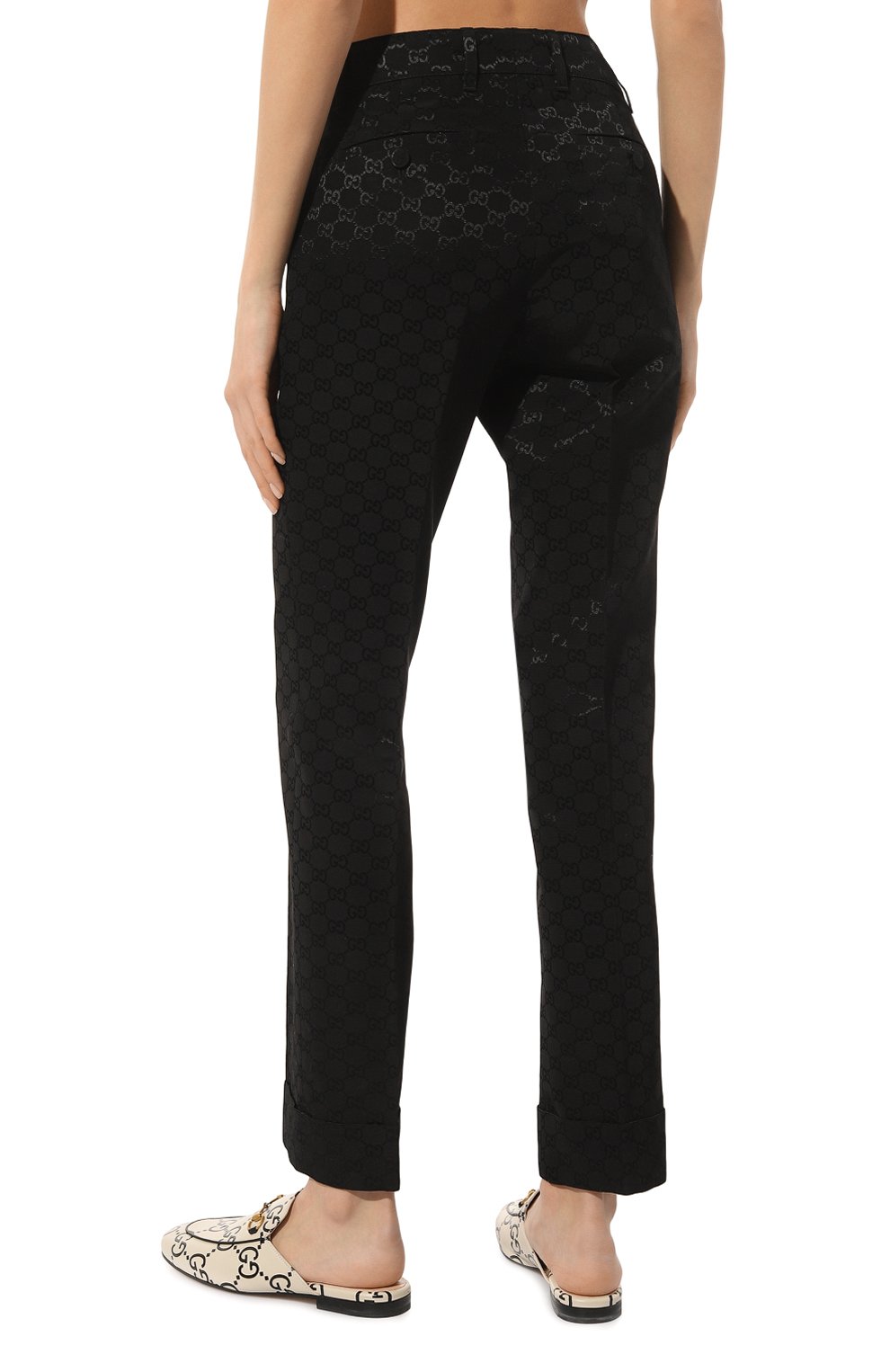 Брюки из хлопка и вискозы GUCCI, арт. 664408 ZAHMD, фото 4