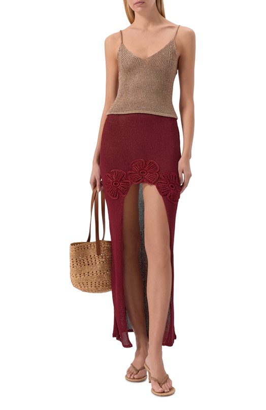 Шелковая юбка Paramidonna CR26LSKB-1 Бордовый  CR26LSKB-1 Фото 2