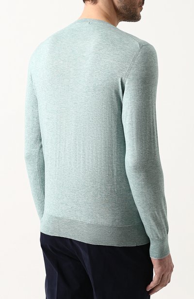 Джемпер тонкой вязки из смеси хлопка и кашемира FIORONI, арт. M14609A3, фото 4