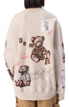 Женский хлопковый свитшот DOMREBEL светло-бежевого цвета, арт. STUFFY SWEATSHIRT | Фото 4 (Длина (для топов): Стандартные; Драгоценные камни: Проставлено; Рукава: Длинные; Материал сплава: Проставлено; Женское Кросс-КТ: Свитшот-одежда; Стили: Гранж; Матер�иал внешний: Хлопок)