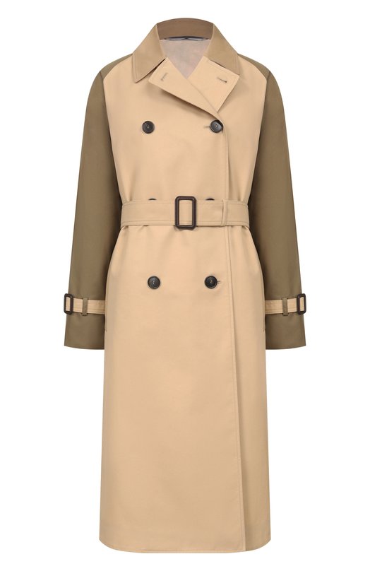 Хлопковый тренч Weekend Max Mara WKDCANASTA Бежевый WKDCANASTA