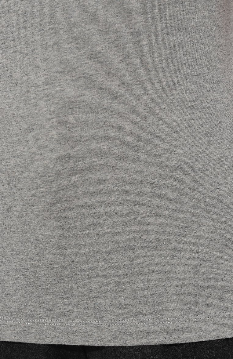 Женская хлопковая футболка DOROTHEE SCHUMACHER серого цвета, арт. 028304 | Фото 5 (Принт: Без принта; Рукава: Короткие; Длина (для топов): Стандартные; Материал сплава: Проставлено; Материал внешний: Хлопок; Женское Кросс-КТ: Футболка-�одежда; Драгоценные камни: Проставлено; Стили: Кэжуэл)