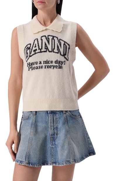 Шерстяной жилет GANNI, арт. K2463/2678, фото 3