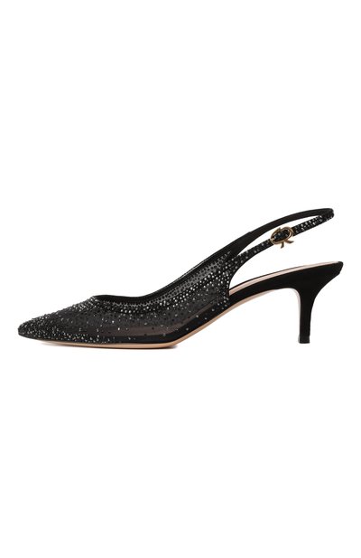 Текстильные туфли regina 55 GIANVITO ROSSI, арт. G98080.55RIC.C0ZNENE, фото 4