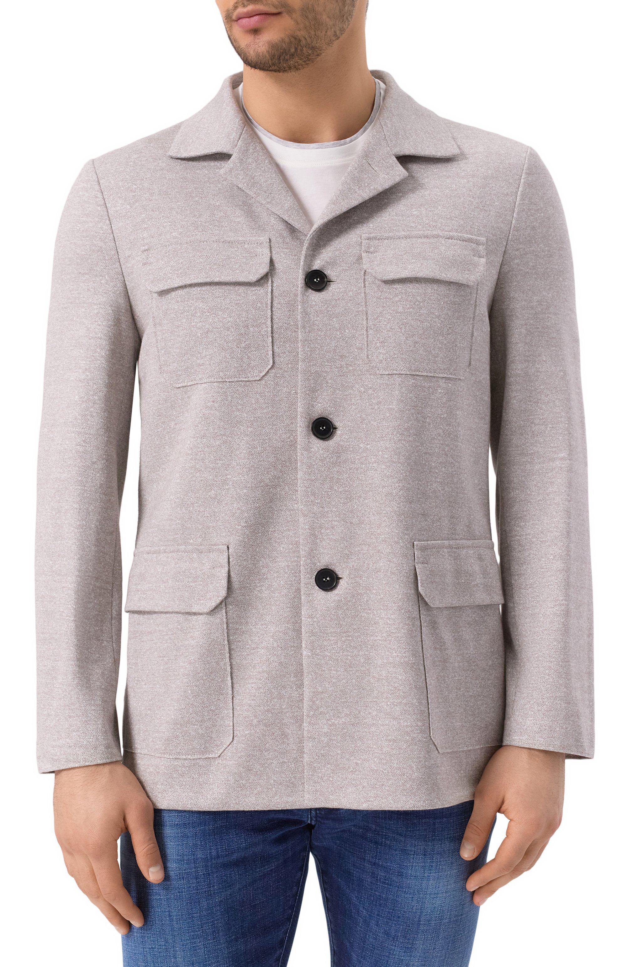 Куртка из хлопка и льна HARRIS WHARF LONDON, арт. C9375PDB, фото 3