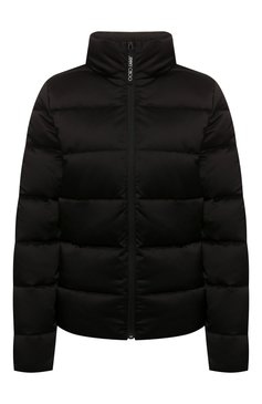 Женская пуховая куртка JIMMY CHOO черного цвета, арт. JC-PUFFER/S008 | Фото 1 (Кросс-КТ: Куртка, Утепленный, Пуховик; Рукава: Длинные; Женское Кросс-КТ: Пуховик-куртка; Материал внешний: Синтетический материал, Полиэстер; Материал сплава: Проставлено, Проверено; Материал подклада: Синтетический материал; Статус проверки: Проверено, Проверена категория; Драгоценные камни: Проставлено; Длина (верхняя одежда): Короткие; Материал утеплителя: Пух и перо)