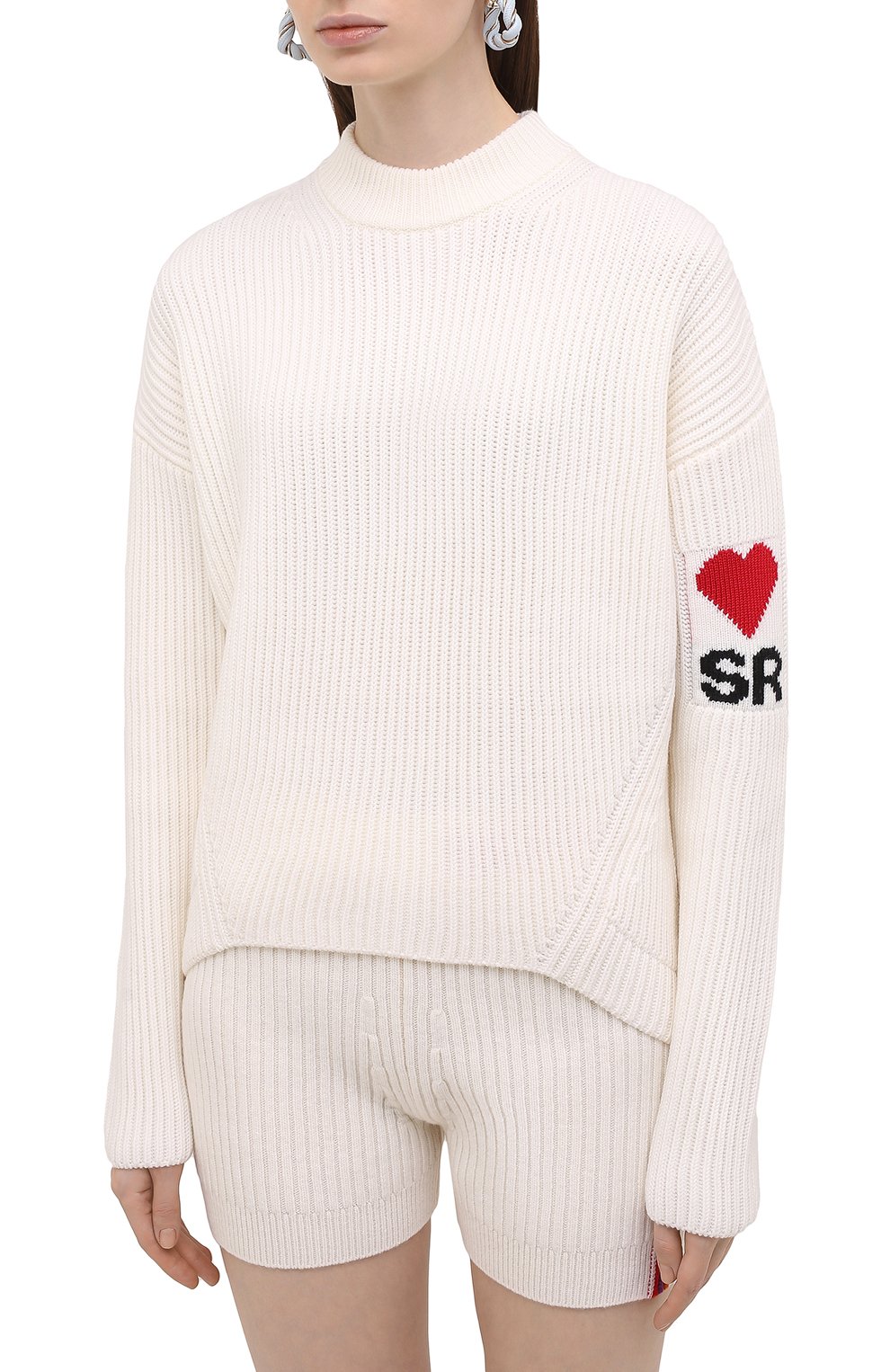 Шерстяной свитер SONIA RYKIEL молочного цвета по цене 26300 руб., арт. 121HC016-AA, фото 3 Шерстяной свитер SONIA RYKIEL, арт. 121HC016-AA, фото 3