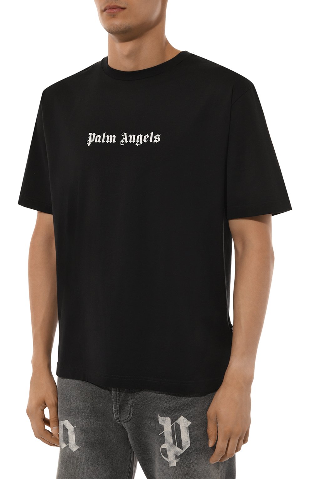 Хлопковая футболка PALM ANGELS, арт. PMAA089C99JER003, фото 3