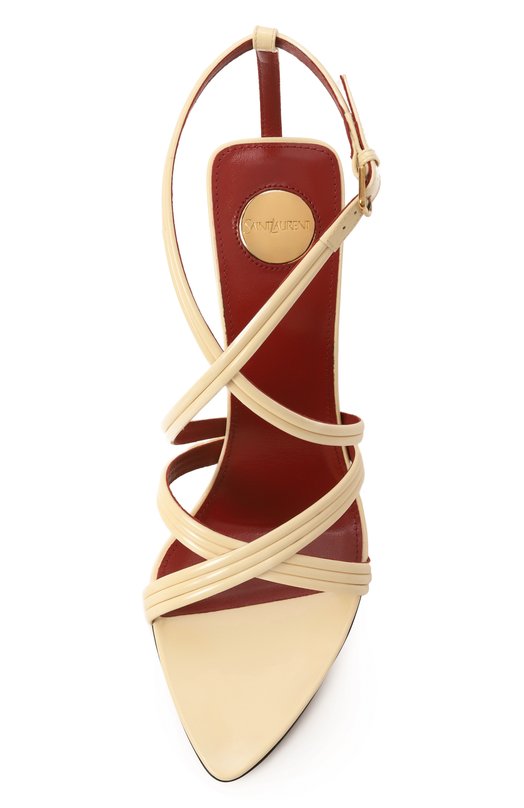 Лакированные босоножки Rossi Saint Laurent 818025/1TV00 Кремовый  818025/1TV00 Фото 6