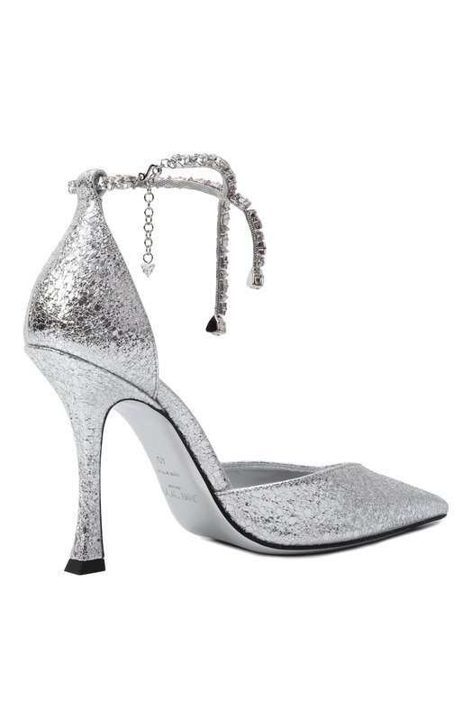 Текстильные туфли Stevie 100 Jimmy Choo STEVIE 100/HTJ Серебряный  STEVIE 100/HTJ Фото 5