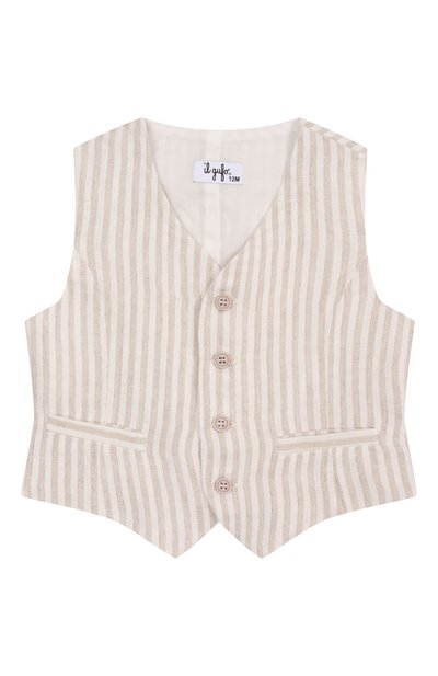 Льняной жилет IL GUFO, арт. P25GI005L1018/12M-18M