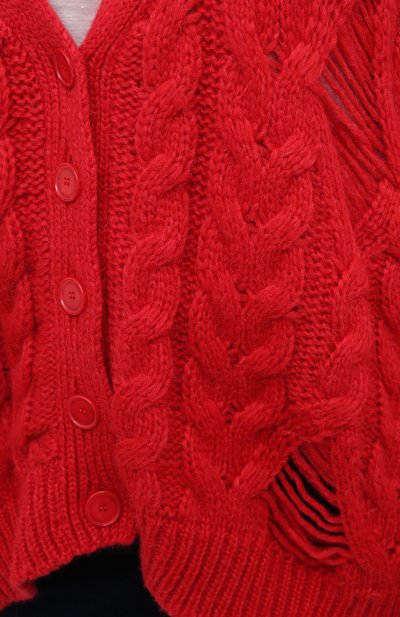 Шерстяной кардиган STELLA MCCARTNEY красного цвета по цене 75500 руб., арт. 601797/S2203, фото 5 Шерстяной кардиган STELLA MCCARTNEY, арт. 601797/S2203, фото 5