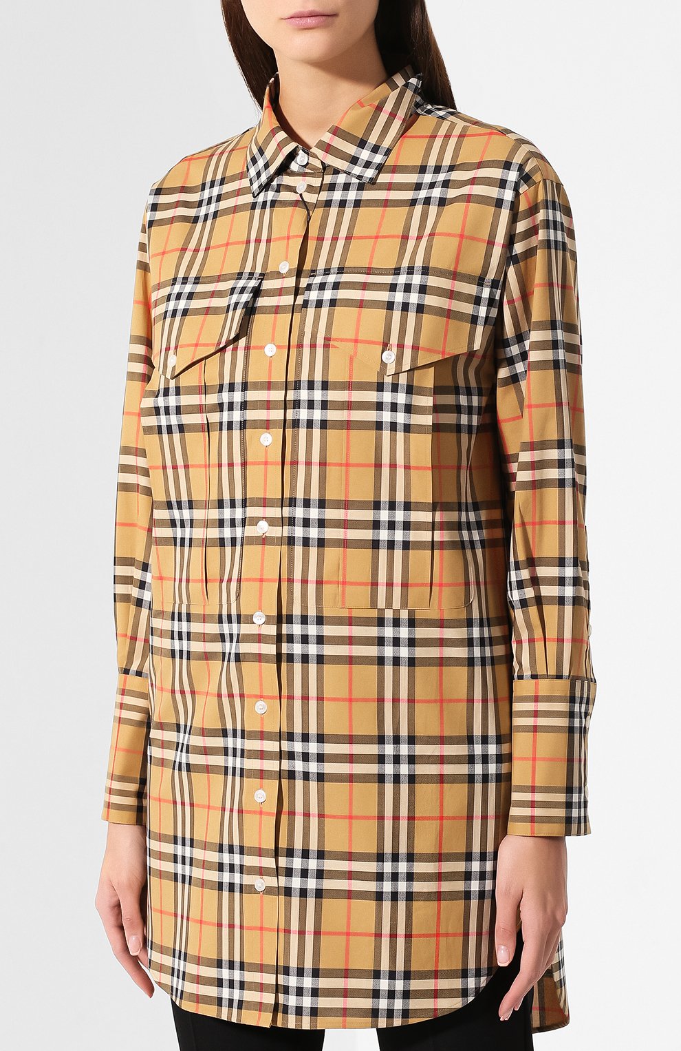 Хлопковая рубашка BURBERRY, арт. 8014011, фото 3