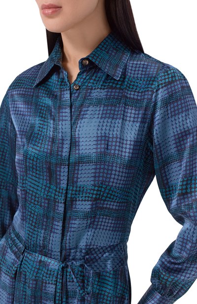 Атласное платье KITON синего цвета по цене 299500 руб., арт. D58334K0584I, фото 4 Атласное платье KITON, арт. D58334K0584I, фото 4