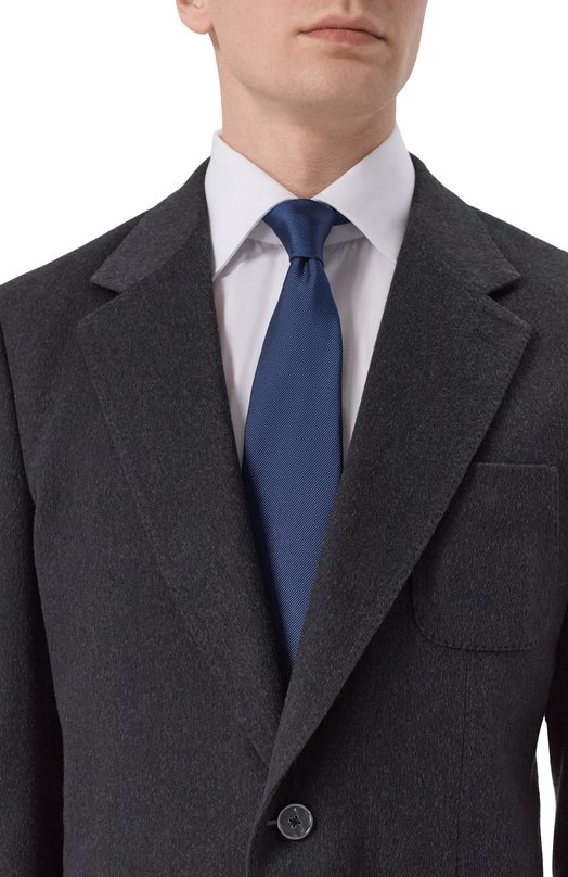 Шелковый галстук Zilli CRAV02M0600VPL000 Синий  CRAV02M0600VPL000 Фото 2