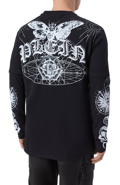 Хлопковый лонгслив PHILIPP PLEIN, арт. SAFC MTK8859 PJY002N, фото 4