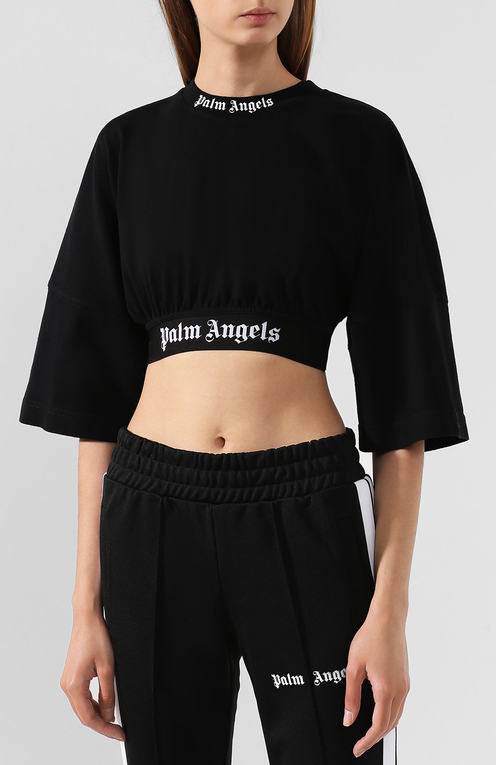 Хлопковый топ PALM ANGELS, арт. PWAA002E194130021001, фото 3
