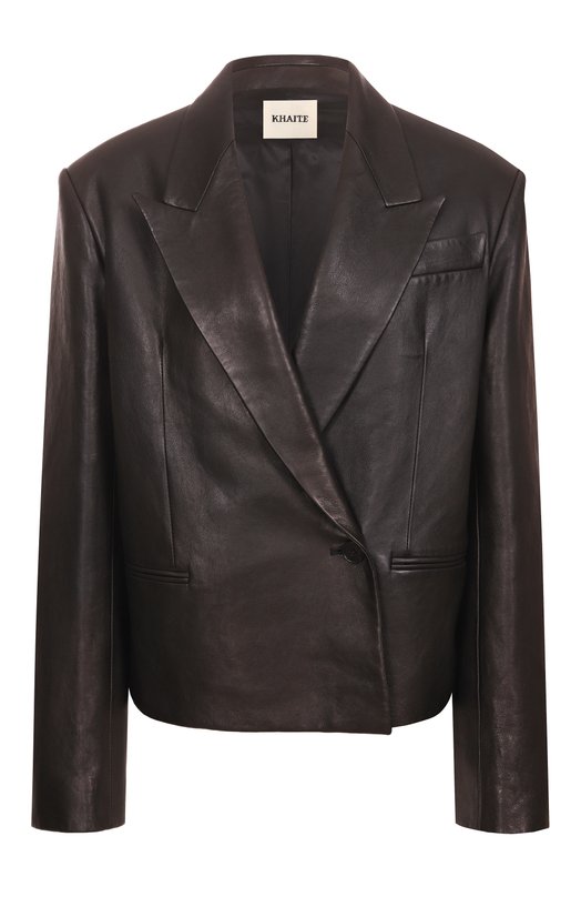 Кожаная куртка Khaite 6147729/T0NNI Чёрный 6147729/T0NNI