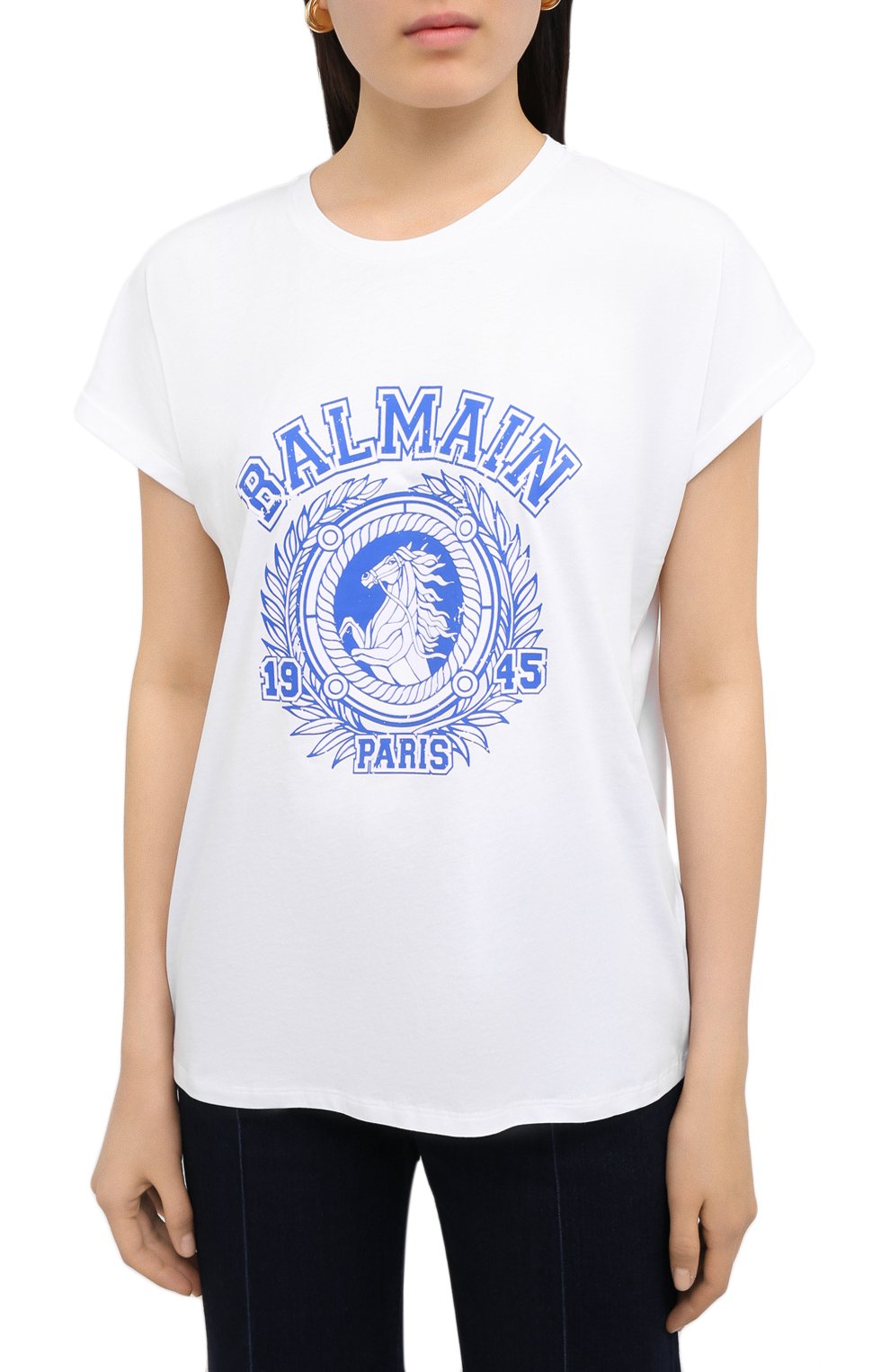 Хлопковая футболка BALMAIN, арт. UF01351/I589, фото 3