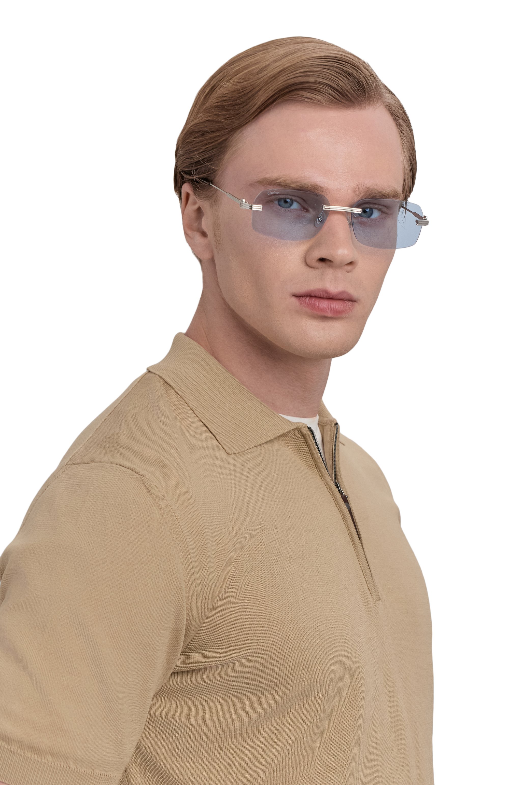 Солнцезащитные очки CARTIER голубого цвета по цене 176000 руб., арт. CT0271S 011, фото 2 Солнцезащитные очки CARTIER, арт. CT0271S 011, фото 2