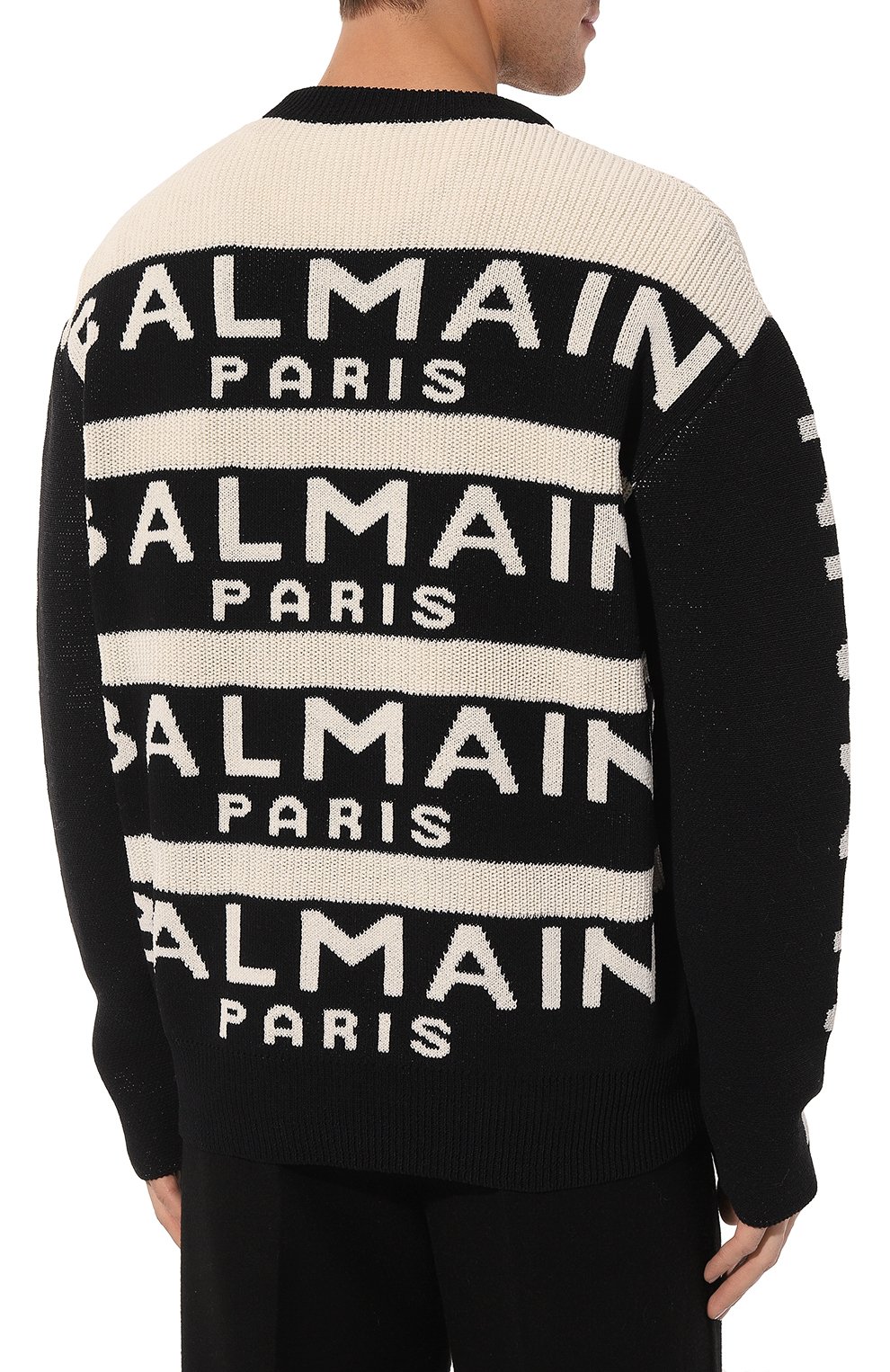 Свитер BALMAIN черного цвета по цене 132000 руб., арт. YH1KE010KC56, фото 4 Свитер BALMAIN, арт. YH1KE010KC56, фото 4