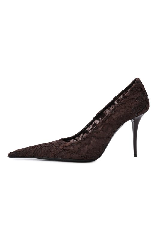 Текстильные туфли Thierry 95 Saint Laurent 853179/AAE9M Коричневый  853179/AAE9M Фото 4