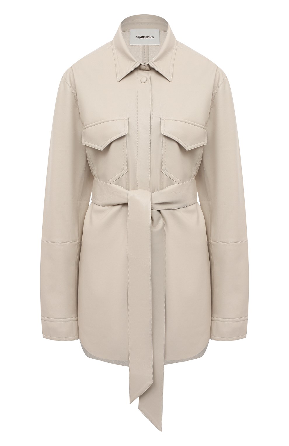 Рубашка из экокожи NANUSHKA, арт. ARTHA_CREME_VEGAN LEATHER, фото 1