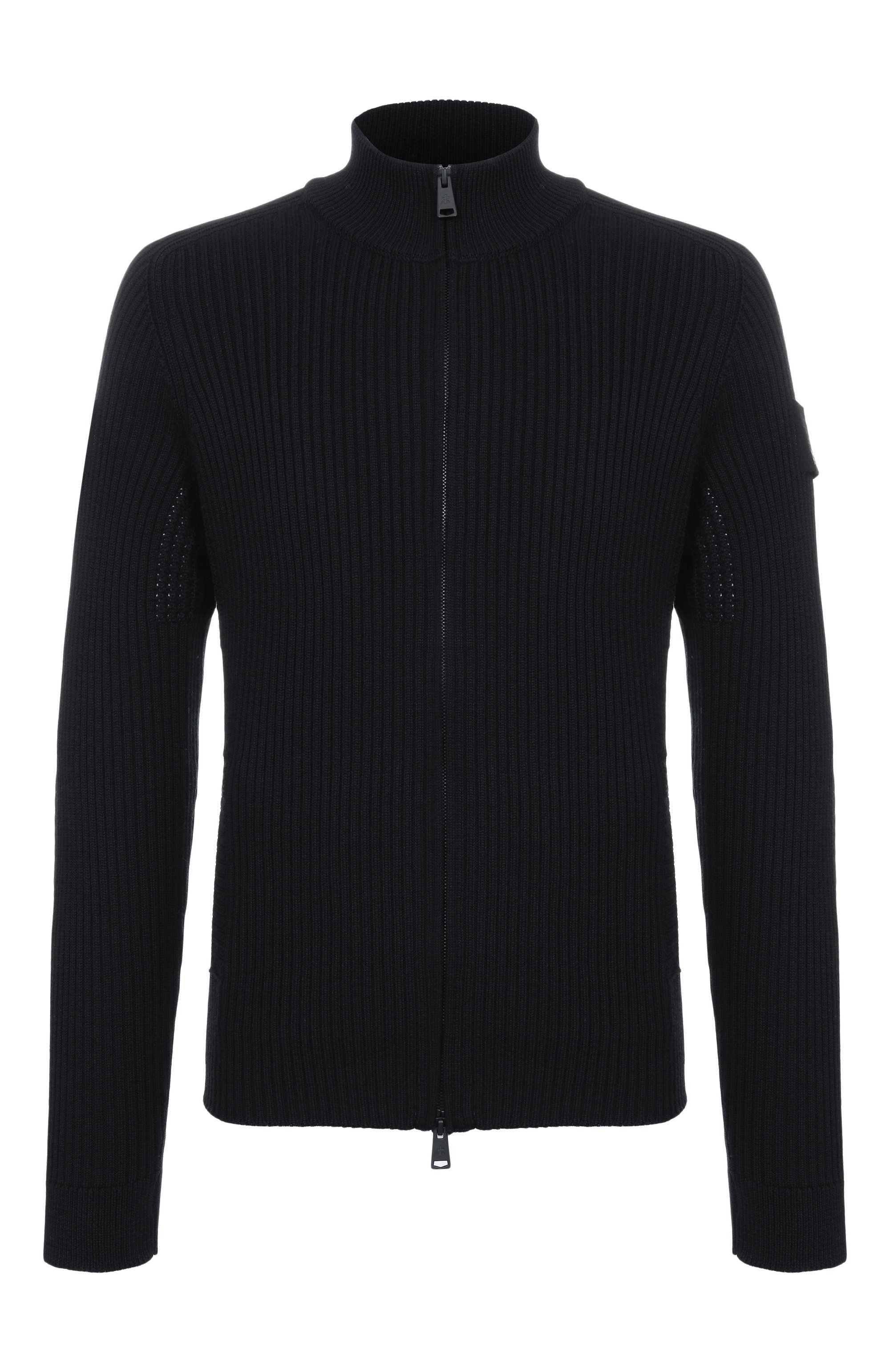 Шерстяной кардиган PREMIATA черного цвета по цене 59950 руб., арт. PMG25/W00L, фото 1 Шерстяной кардиган PREMIATA, арт. PMG25/W00L, фото 1