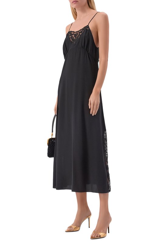 Шелковое платье Chloé CH26UR137005 Чёрный  CH26UR137005 Фото 2