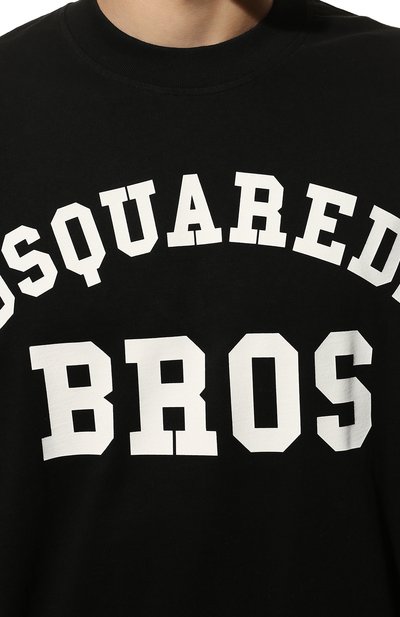 Хлопковый свитшот DSQUARED2 черного цвета по цене 34100 руб., арт. S74GD1053/S23851, фото 5 Хлопковый свитшот DSQUARED2, арт. S74GD1053/S23851, фото 5