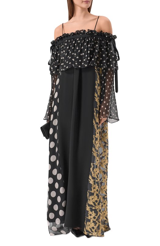 Шелковое платье Nina Ricci 26PCR0069/SE1409 Чёрный  26PCR0069/SE1409 Фото 2