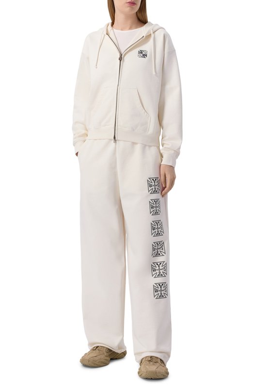 Хлопковые брюки VETEMENTS ME76SP166V/1302 M0LLET0N Кремовый  ME76SP166V/1302 M0LLET0N Фото 2