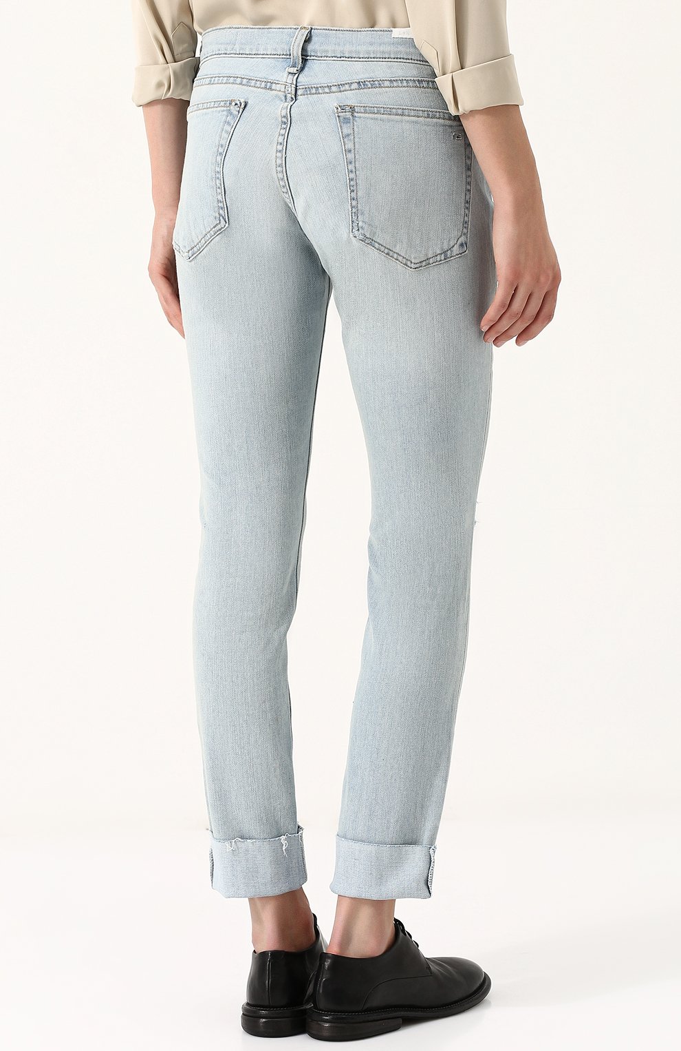 Джинсы прямого кроя с потертостями и отворотами RAG AND BONE, арт. W1590K510GLE, фото 4