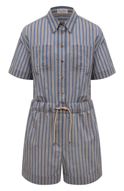 Женский комбинезон из хлопка и шелка BRUNELLO CUCINELLI, арт. MP774MG289