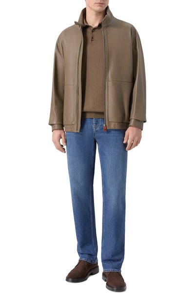 Мужская хлопковое поло KITON, арт. UMKXX35K356