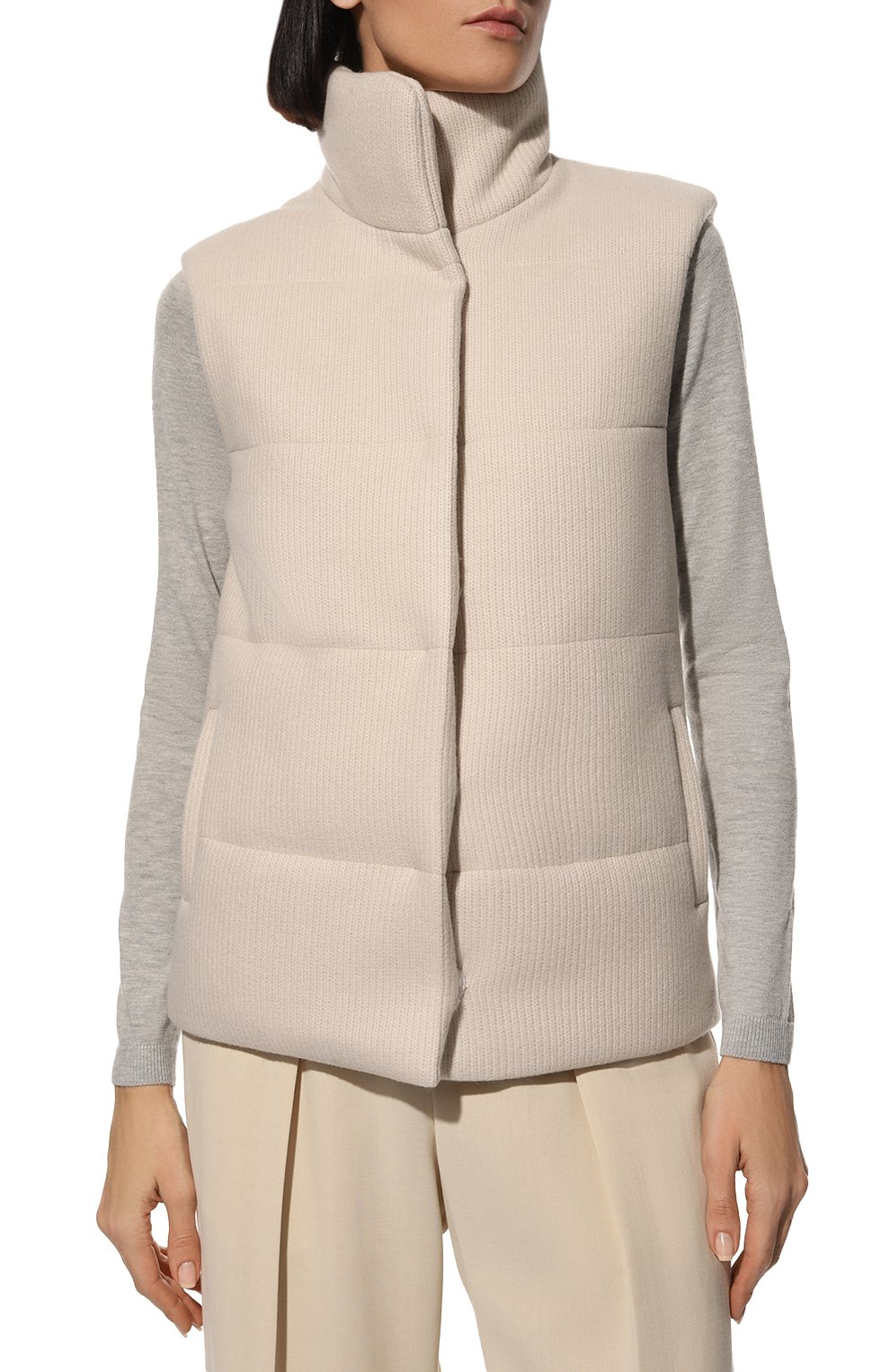 Жилет из шерсти и кашемира SEVEN LAB, арт. VW01 ecru, фото 3