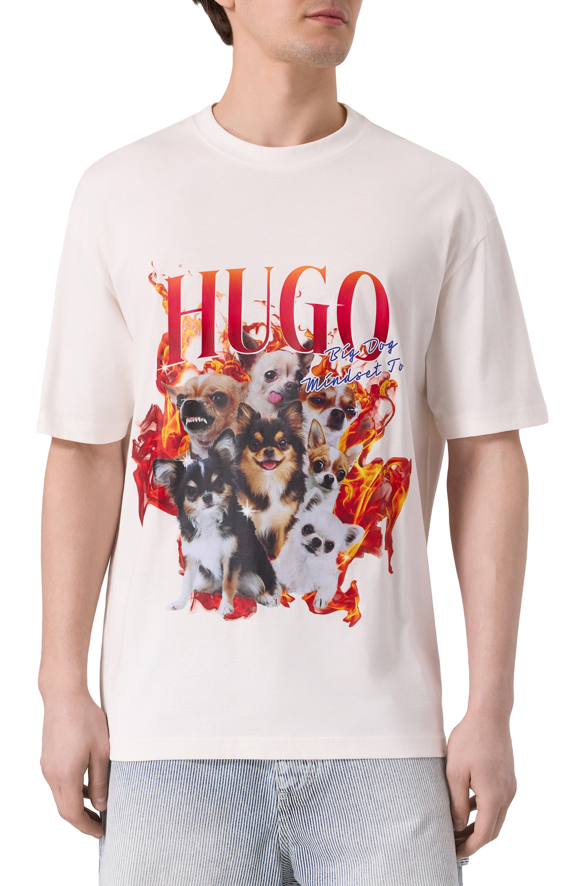 Хлопковая футболка HUGO, арт. 50538259, фото 3