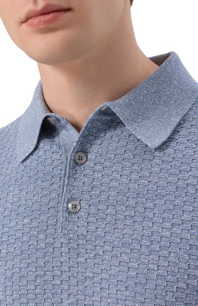 Поло изо льна и хлопка DOLCE & GABBANA, арт. GXZ02Z/JFMZU, фото 5