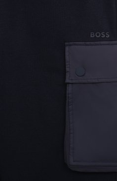 Детские хлопковые брюки-карго BOSS темно-синег�о цвета, арт. J24862/14A-16A | Фото 3 (Случай: Повседневный; Материал сплава: Проставлено; Нос: Не проставлено; Материал внешний: Хлопок; Ростовка одежда: 13 - 15 лет | 158 см, 16 лет | 164 см)