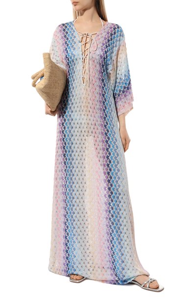 Туника из вискозы MISSONI разноцветного цвета по цене 99500 руб., арт. MC23SQ06/BR00TD, фото 2 Туника из вискозы MISSONI, арт. MC23SQ06/BR00TD, фото 2