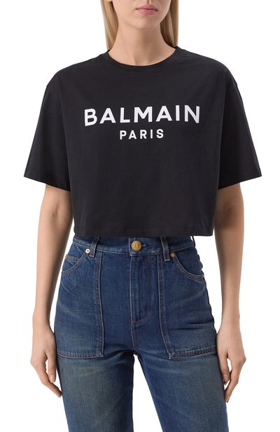 Хлопковая футболка BALMAIN, арт. BF1EE020/BB02, фото 3