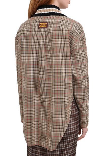 Хлопковая рубашка BURBERRY, арт. 4566410, фото 4