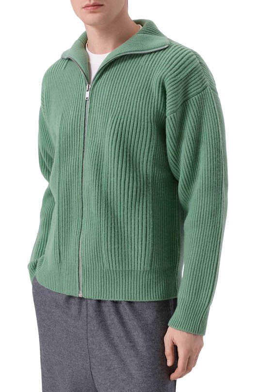 Шерстяной кардиган Jil Sander J22HP0048-J14784 Зелёный  J22HP0048-J14784 Фото 3