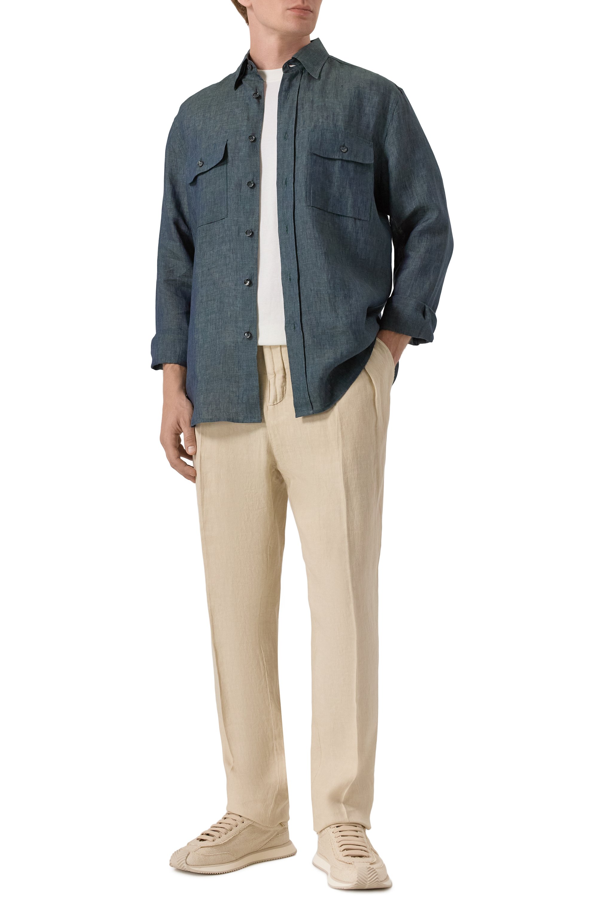 Льняная рубашка BRIONI, арт. SCFA0L-P9111, фото 2