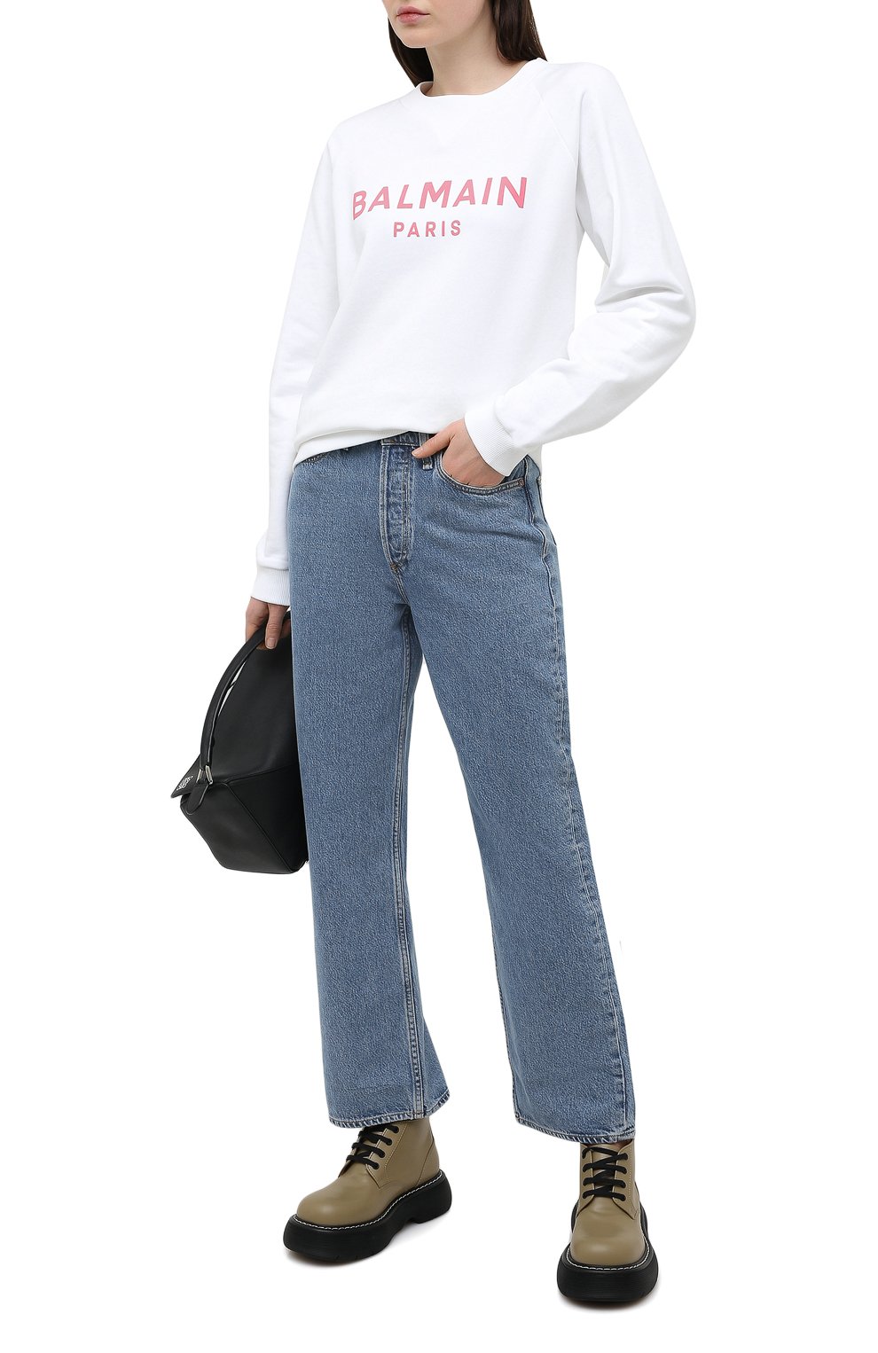 Хлопковый свитшот BALMAIN, арт. VF13691/B002, фото 2