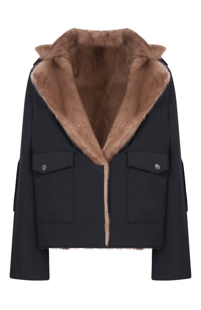 Женская куртка с подкладкой из норки KITON, арт. D62590K0524L