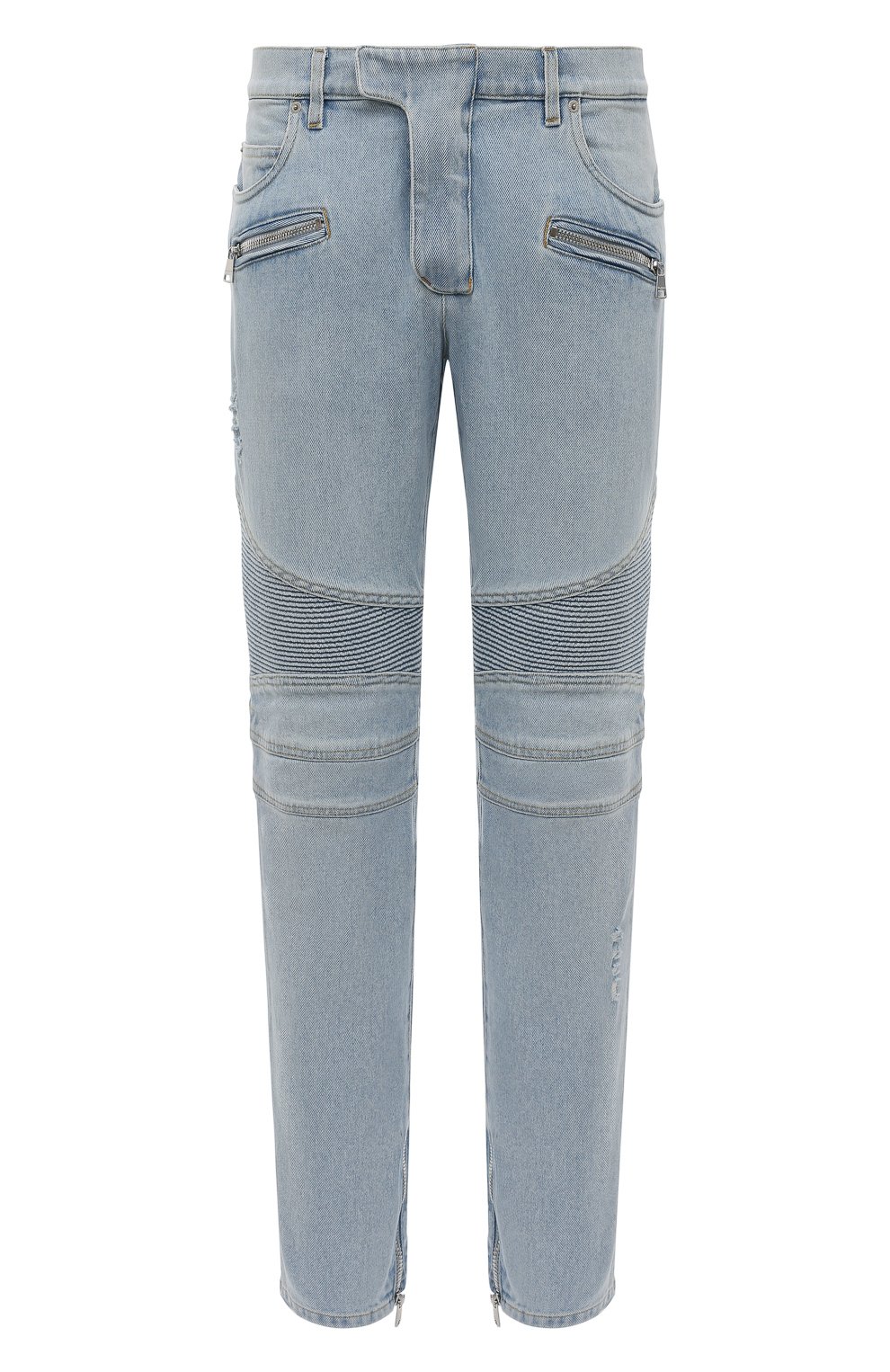 Джинсы BALMAIN голубого цвета по цене 110000 руб., арт. DH1MG009/DE59, фото 1 Джинсы BALMAIN, арт. DH1MG009/DE59, фото 1