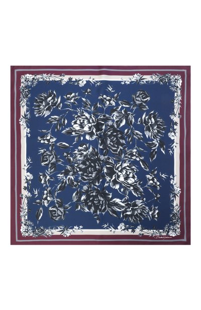 Шелковый платок DOLCE & GABBANA синего цвета по цене 56500 руб., арт. GQ348E/G0TJB, фото 4 Шелковый платок DOLCE & GABBANA, арт. GQ348E/G0TJB, фото 4