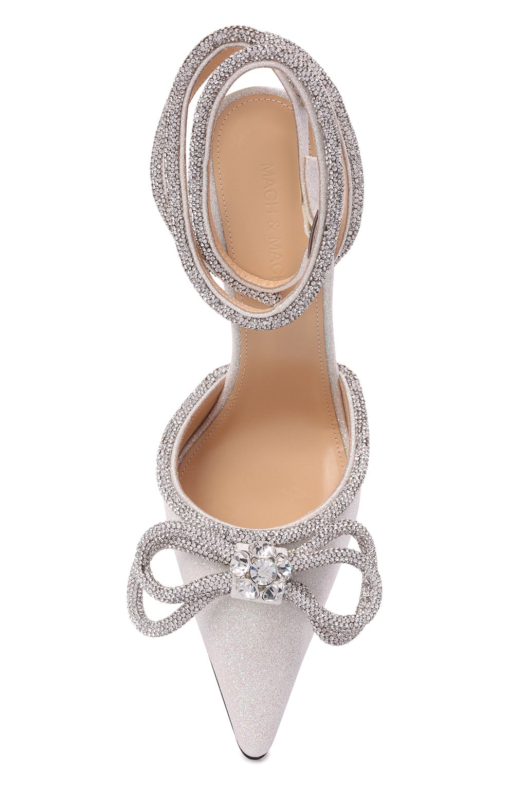 Текстильные туфли double bow 100 MACH & MACH, арт. SS21-2203 GLITTER, фото 5