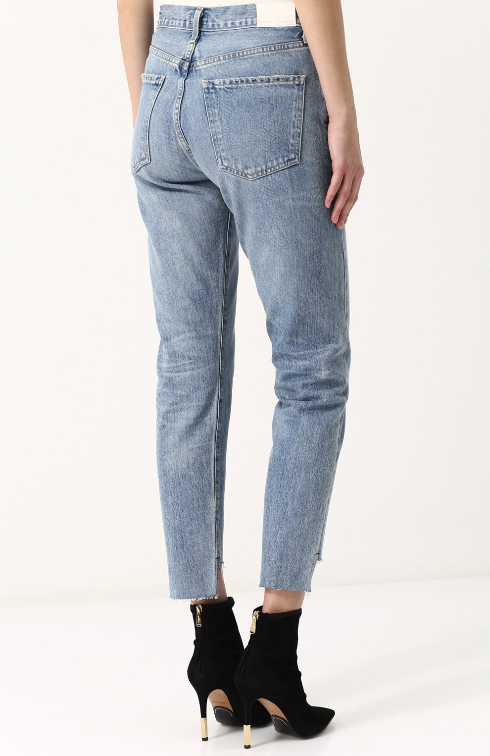 Укороченные джинсы прямого кроя с потертостями CITIZENS OF HUMANITY, арт. 1620B-837, фото 4